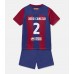 Barcelona Joao Cancelo #2 Replika Babykläder Hemma matchkläder barn 2023-24 Korta ärmar (+ Korta byxor)